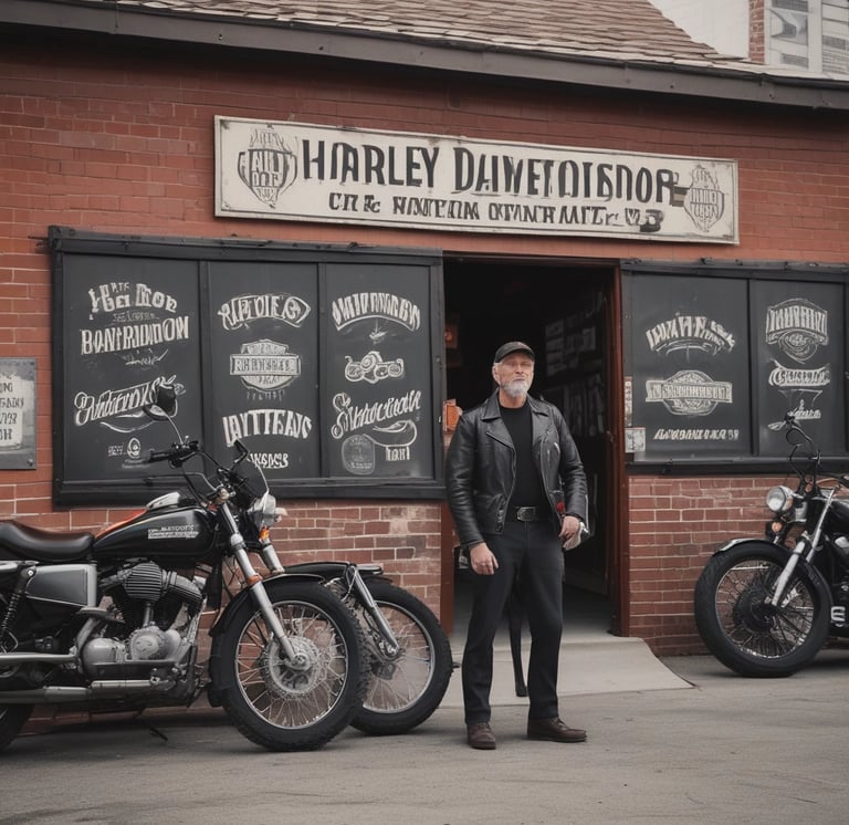 a black motorcycle is parked on the side of the road