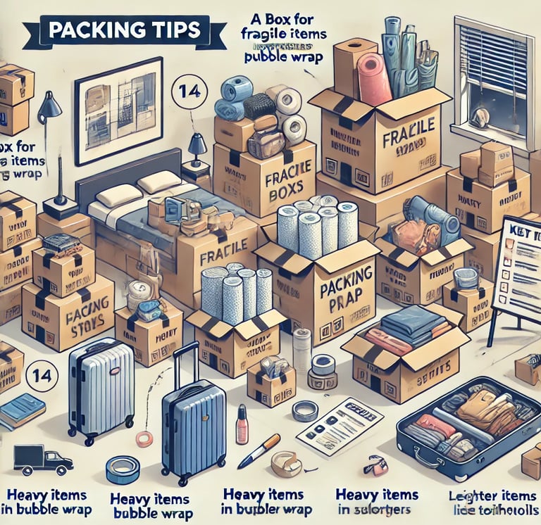 packing materials provided by Leovan removals