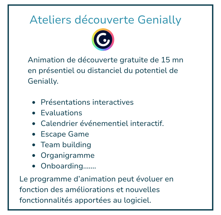 ateliers découverte Genially