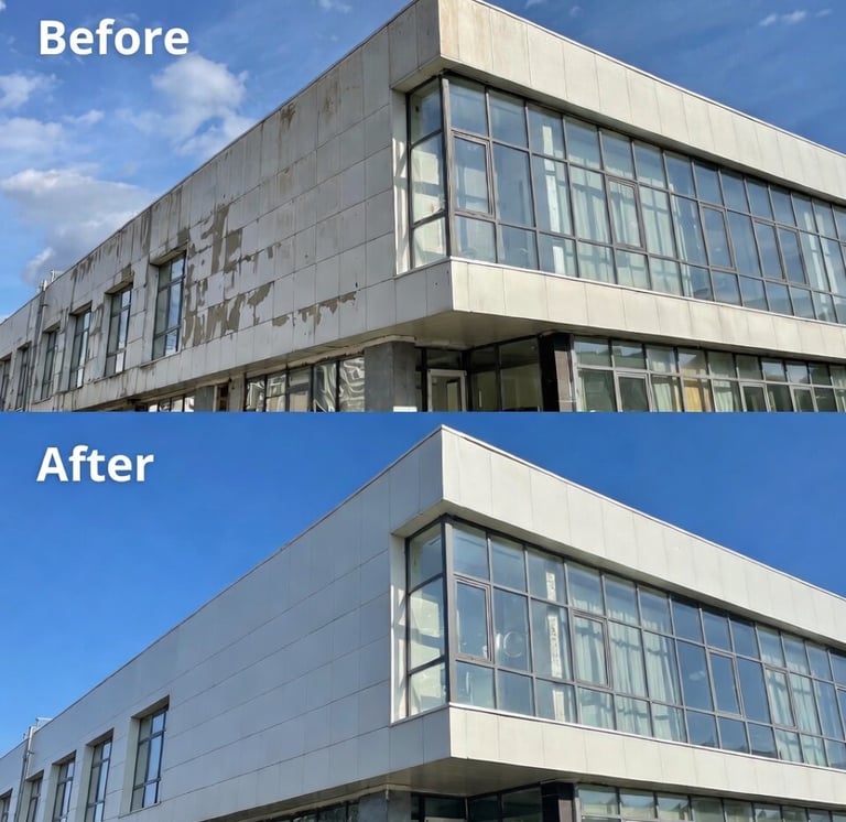 antes y despues de rehabilitación de fachadas alicante
