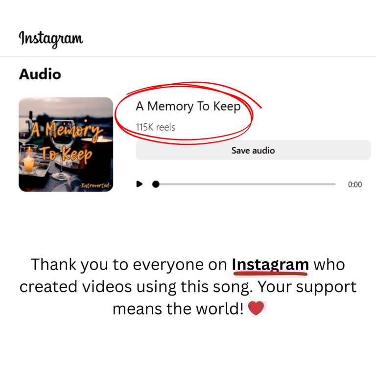 A Memory To Keep Stats on Instagram
