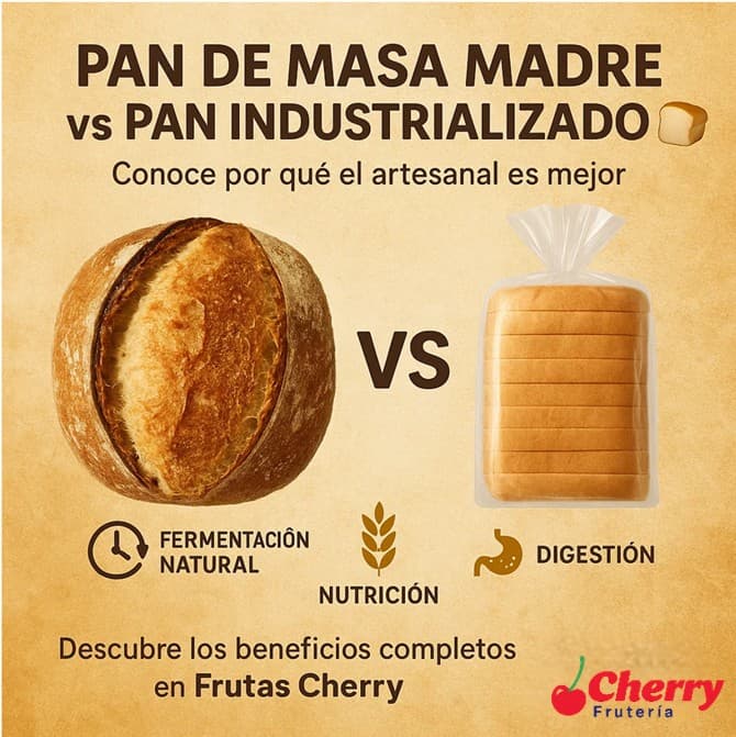 Pan de masa madre y pan industrial