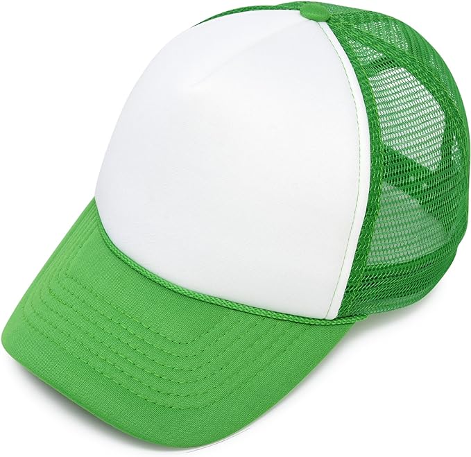 DALIX Two Tone Trucker Hat Summer Mesh Cap with Adjustable Snapback Strap