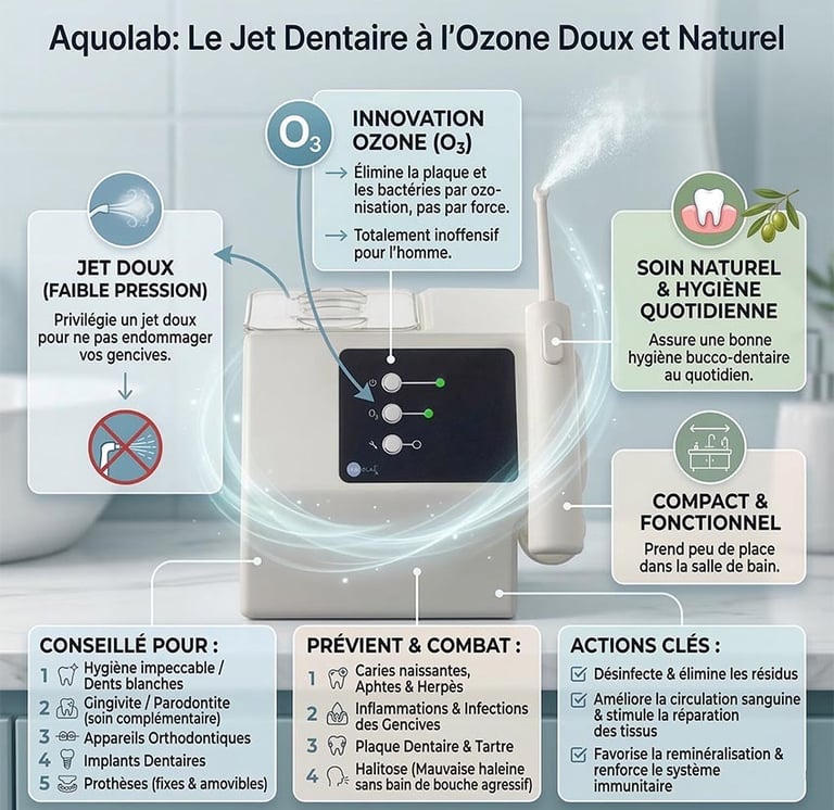 Soins complémentaires gingivite: Jet Dentaire Aquolab