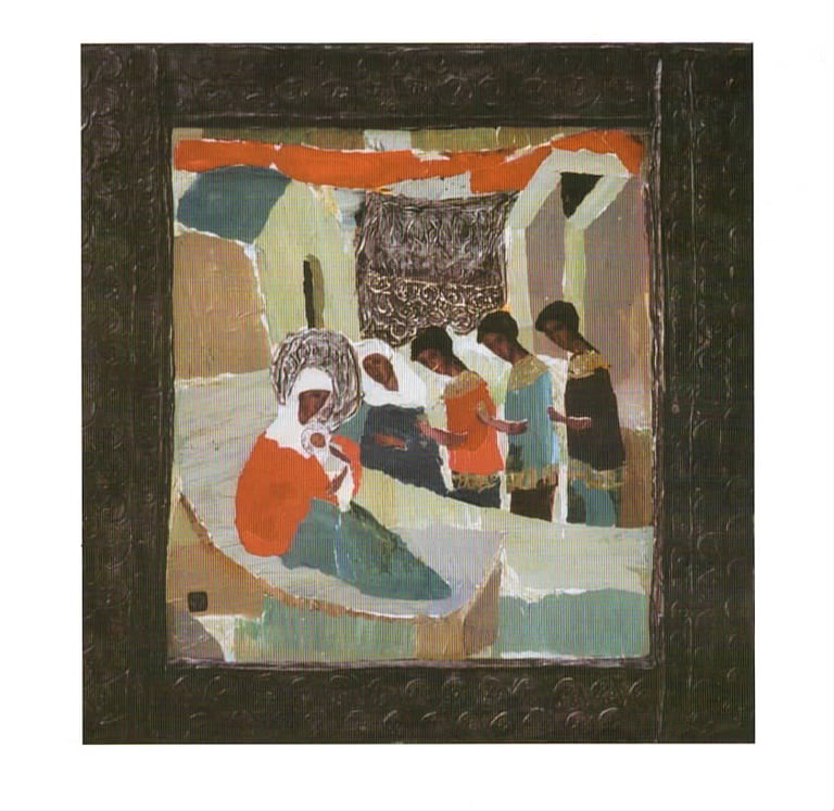 icono sobre la Natividad de la Virgen. obra de Natalia Kirillova