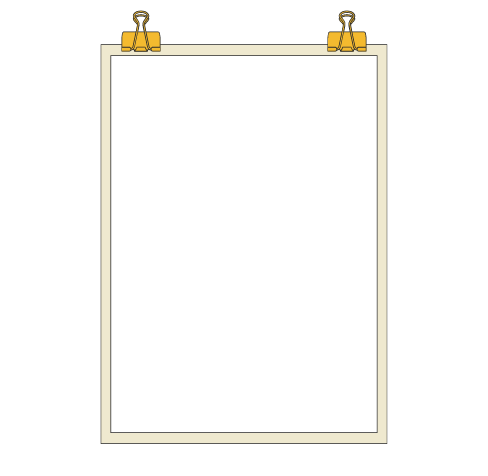 a blank paper clipboard with a clipping board