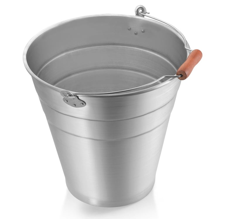 Balde de Aluminio Cabo Madeira