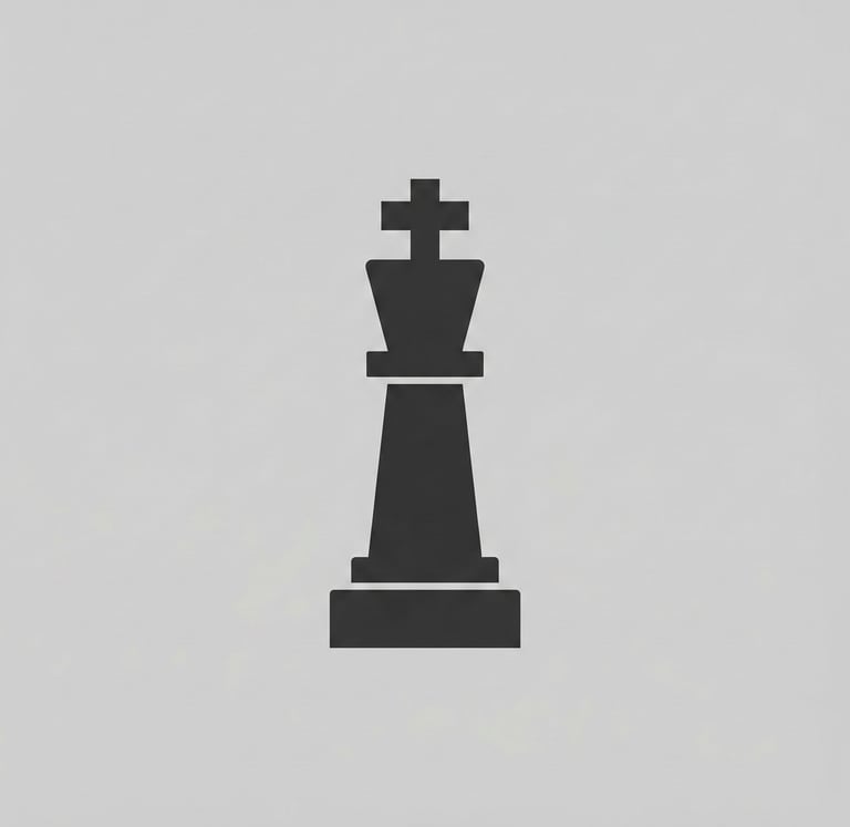 a powerful king piece of chess with a crown on top of it