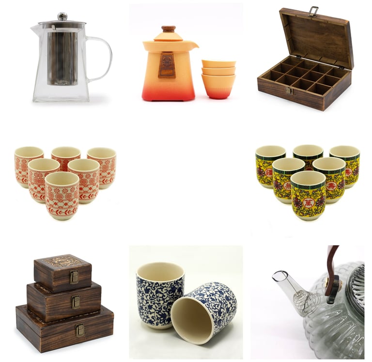 Teapots Boxes Teacups and Infusers