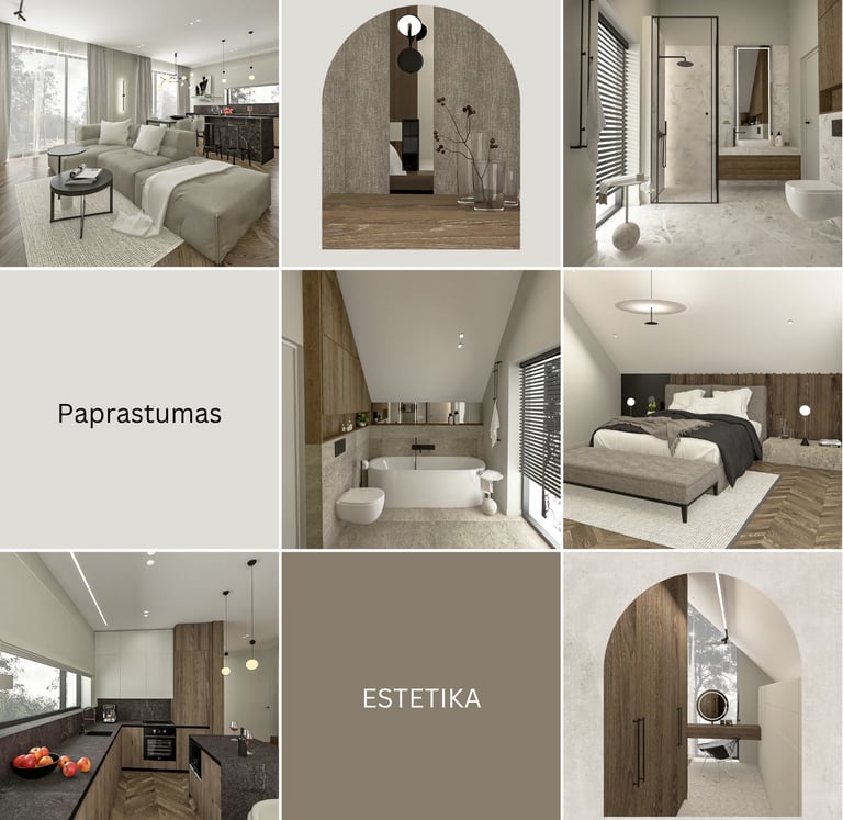 interjero dizaino techniniai brėžiniai – baldų išdėstymo sprendimai