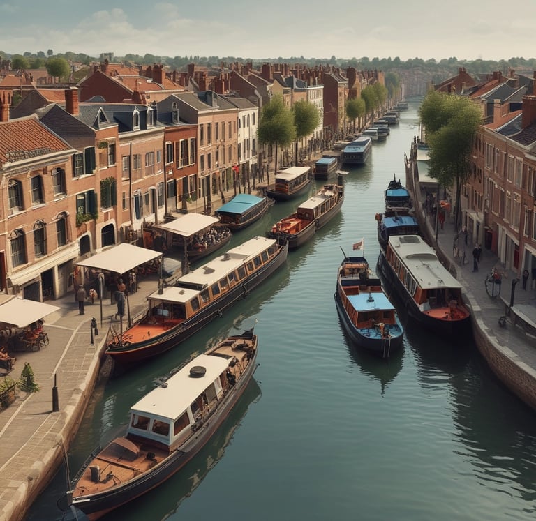 a large boat floating on top of a large body of water