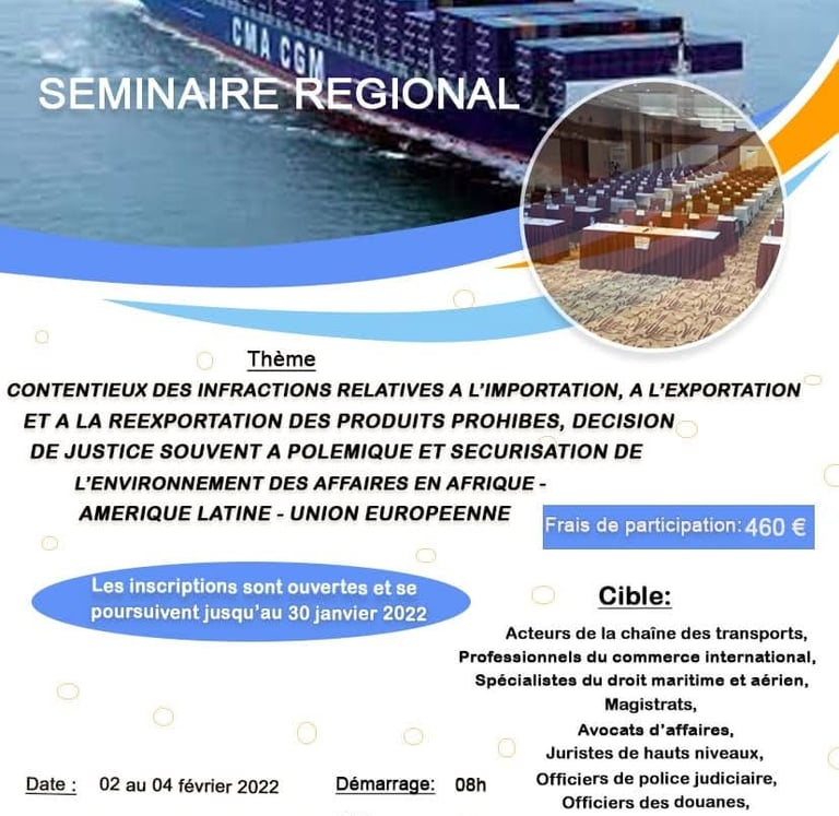a flyer for a seminar on the sea