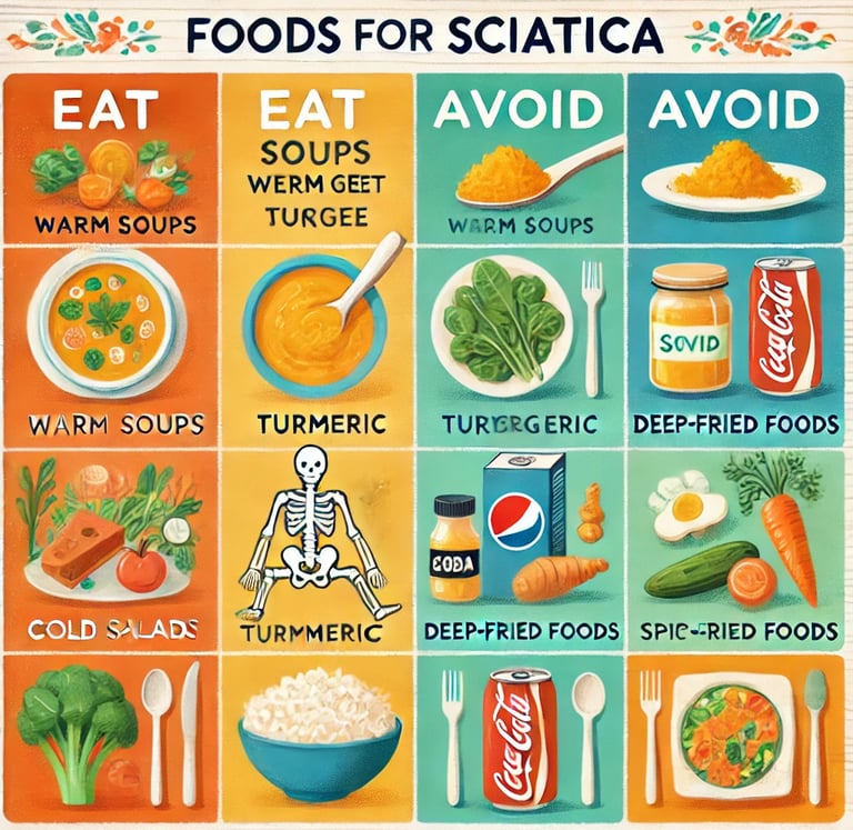 foods to eat and avoid during sciatica pain