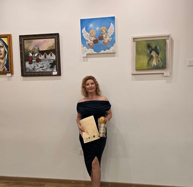 Chicu Eugenia Touma artist Premio Award for Triennale of Christian Art in Agia Napa 2025