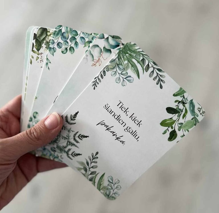 Afirmacijų kortelės