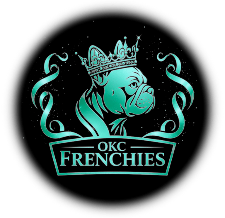 OKC Frenchies high DNA ethical canine breeding program logo