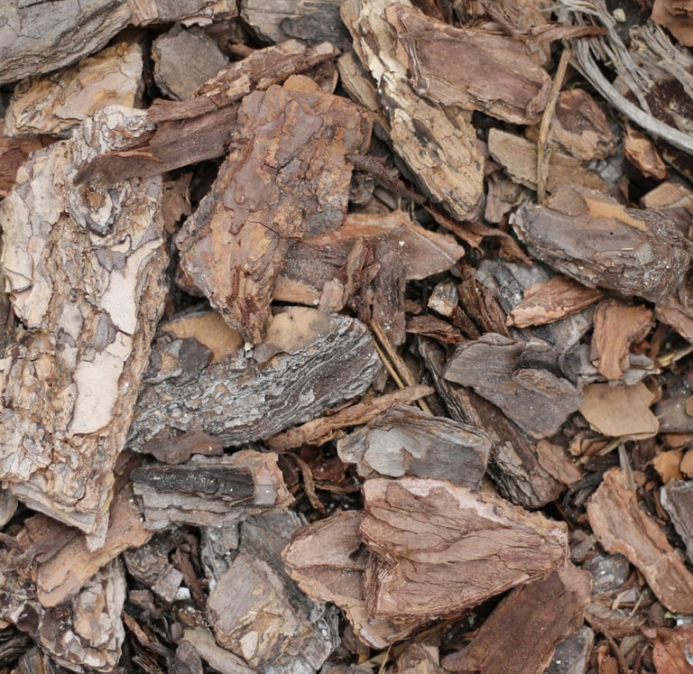 mulch out of tree bark