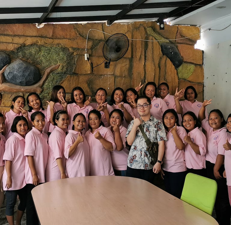 group of elderly care maids