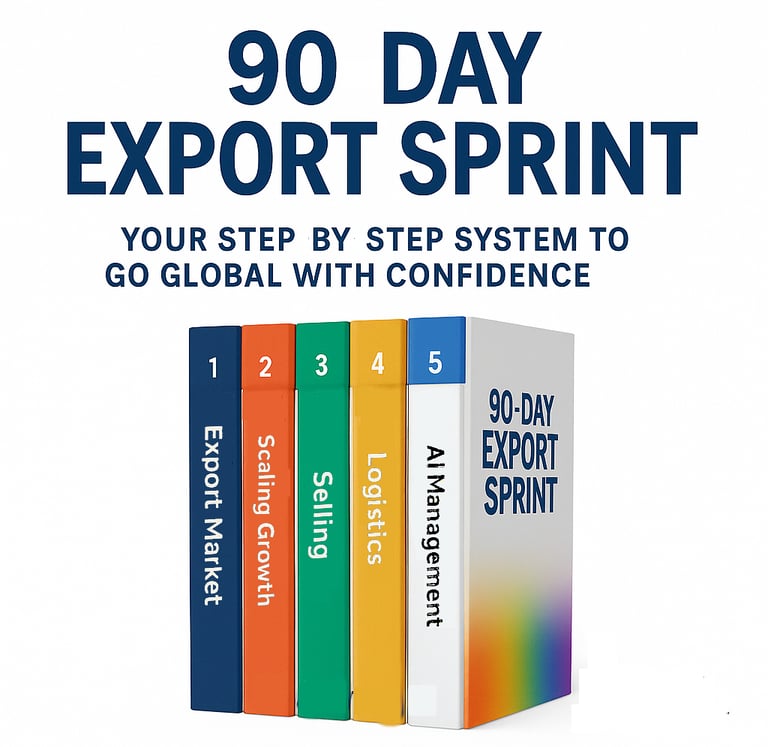 a book cover with the words,'90 days of exporting the world 'by Amine HBI