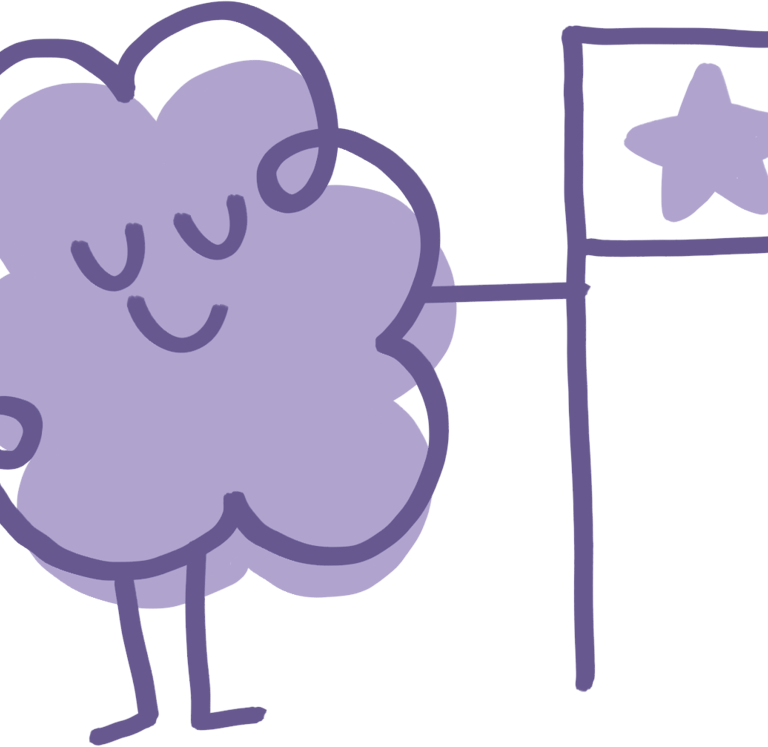 Simple drawing representing confidence and trust