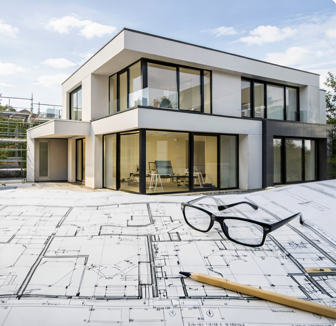 Dossier de permis de construire à Nantes avec plans architecturaux et insertion