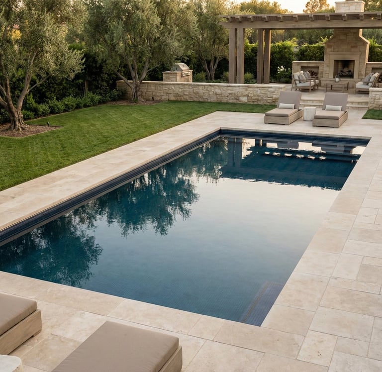 Professionally cleaned backyard pool in Georgetown TX