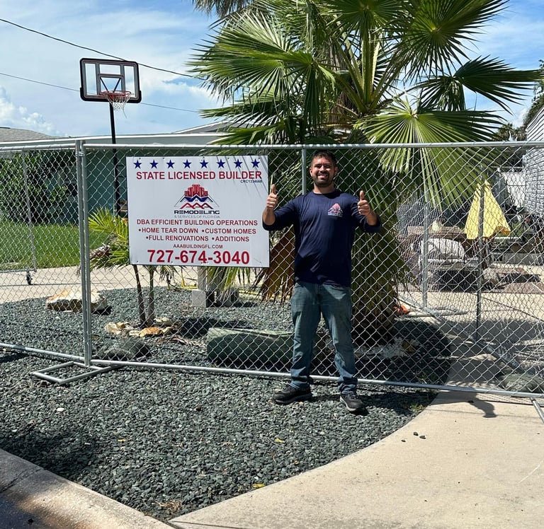 Company CEO standing in front of project that is about to start