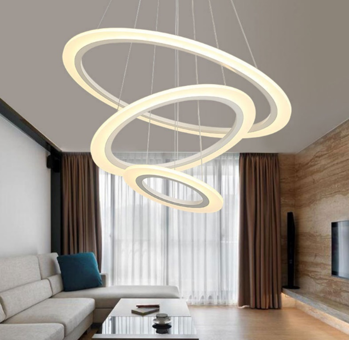 MNK-031 Acrylic rings can be combined into chandeliers at will