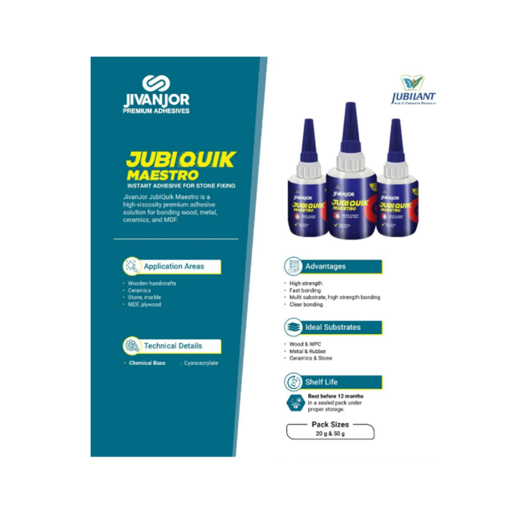 jivanjor jubiquick maestro is a high viscosity adhesive