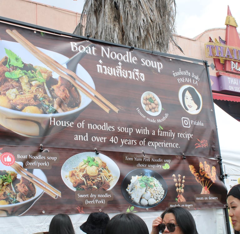 Pa Fah's vendor booth at the Thai Festival