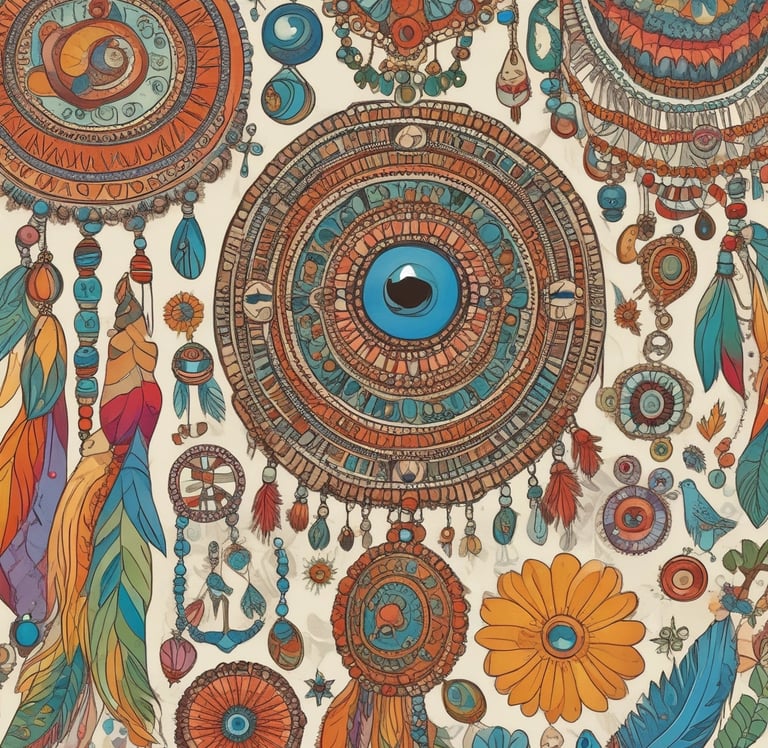 blue and white striped round textile