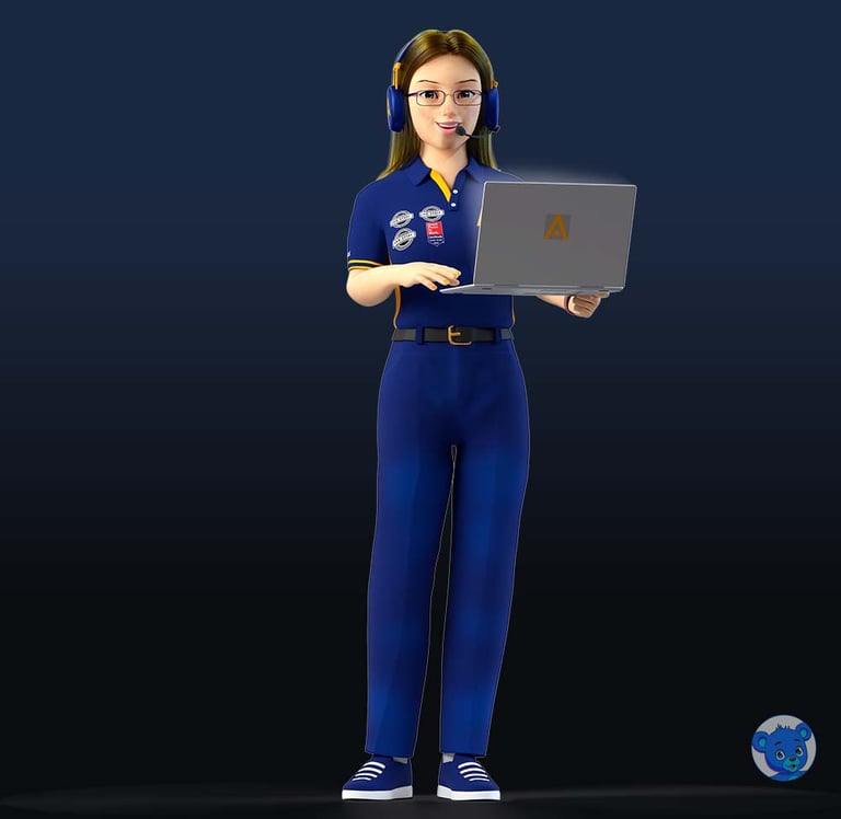 personagem 3D e mascote 3D
