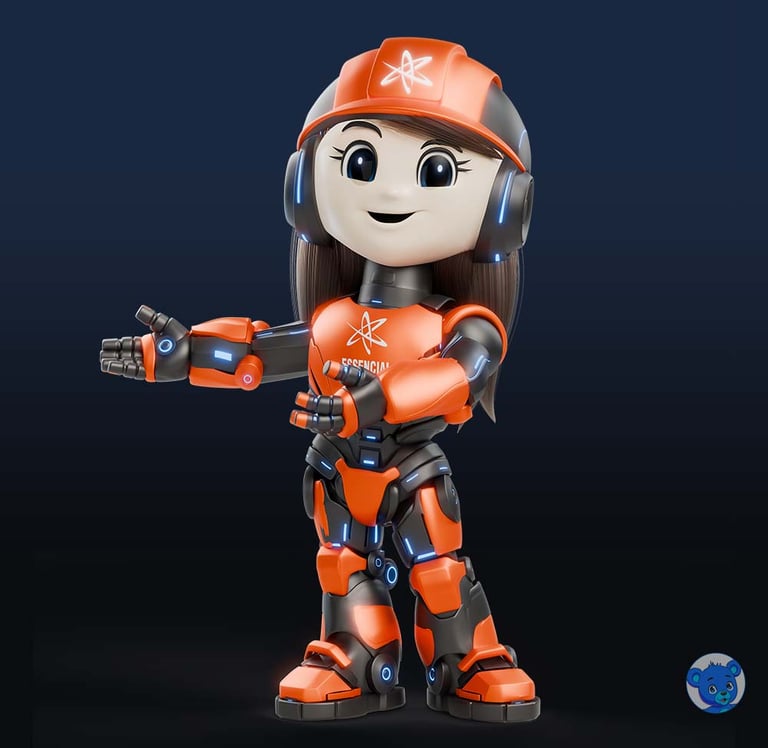 mascote 3D e personagem 3D