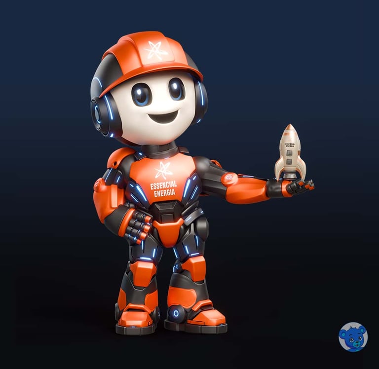 mascote 3D e personagem 3D