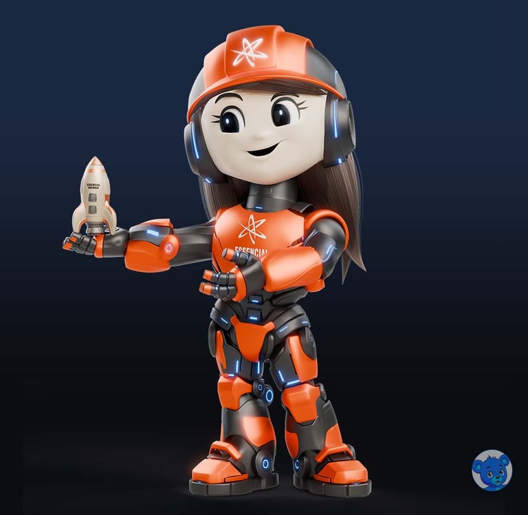mascote 3D e personagem 3D