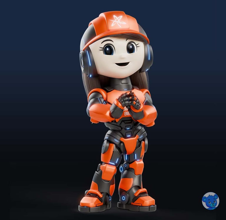 mascote 3D e personagem 3D