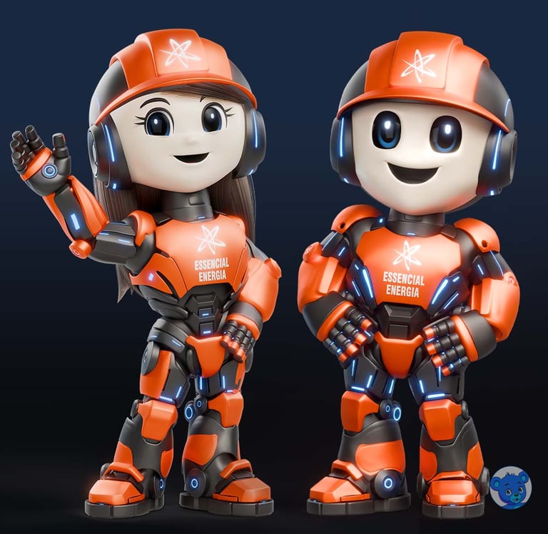 mascote 3D e personagem 3D