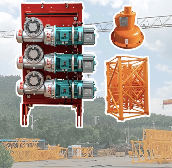 construction spare parts of drive mechanism and safety device and mast section