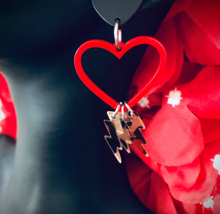 Les boucles d'oreilles coeur léopard