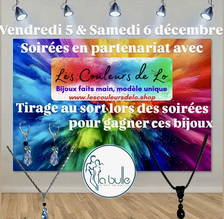La Bulle Sauna Soirées expo vente de bijoux Les Couleurs de Lo
