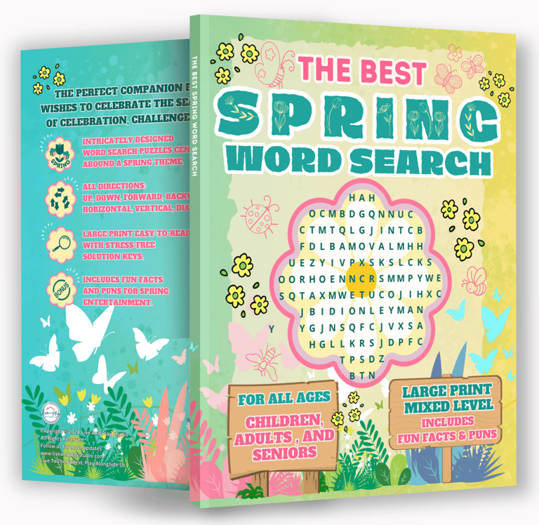 Spring Word Search Book, Easter Word Search Book