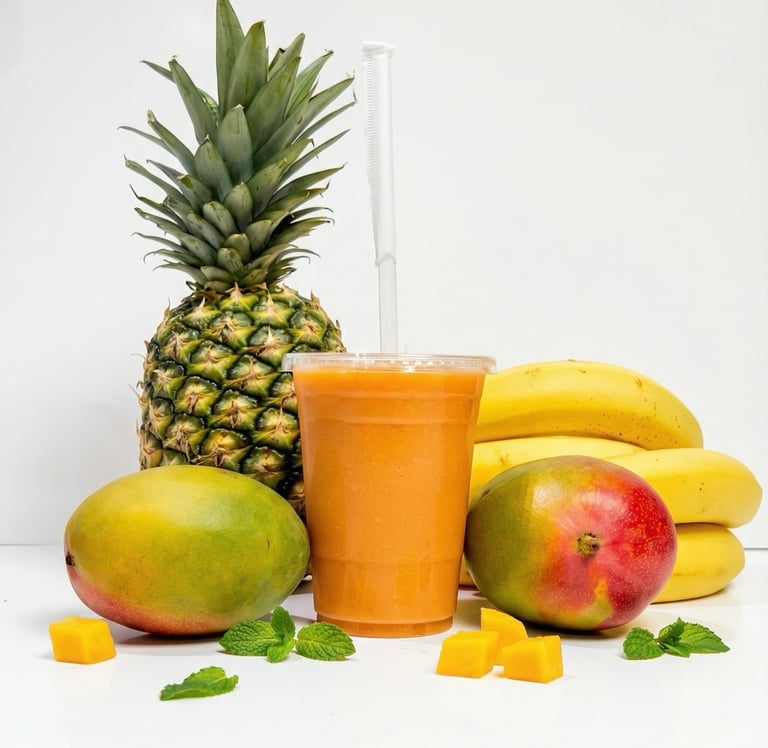 halal food Parsippany pineapple smoothie drink