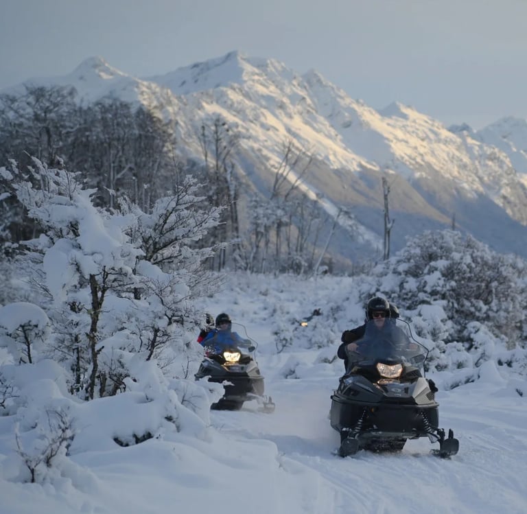 dia blanco nieve en ushuaia