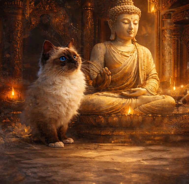 Sacré de Birmanie Seal Point - Légende