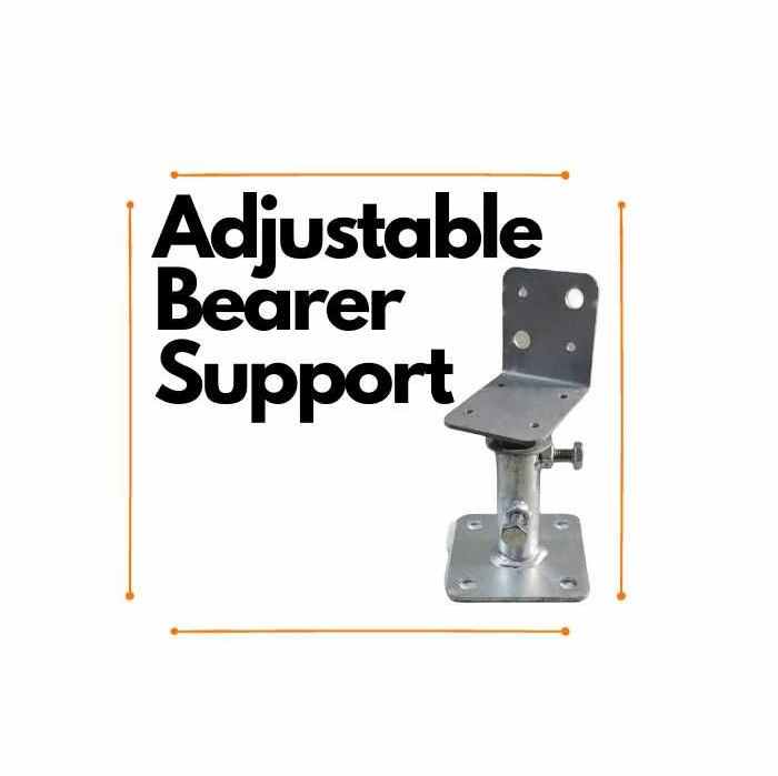 Adjustable Deck Supports for Bearers and Joists Subfloors
