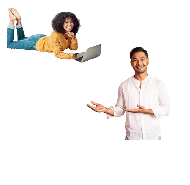 Homme a chemise qui fait une présentation