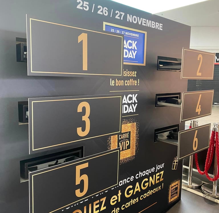 Jeu événementiel géant avec ouverture de coffres