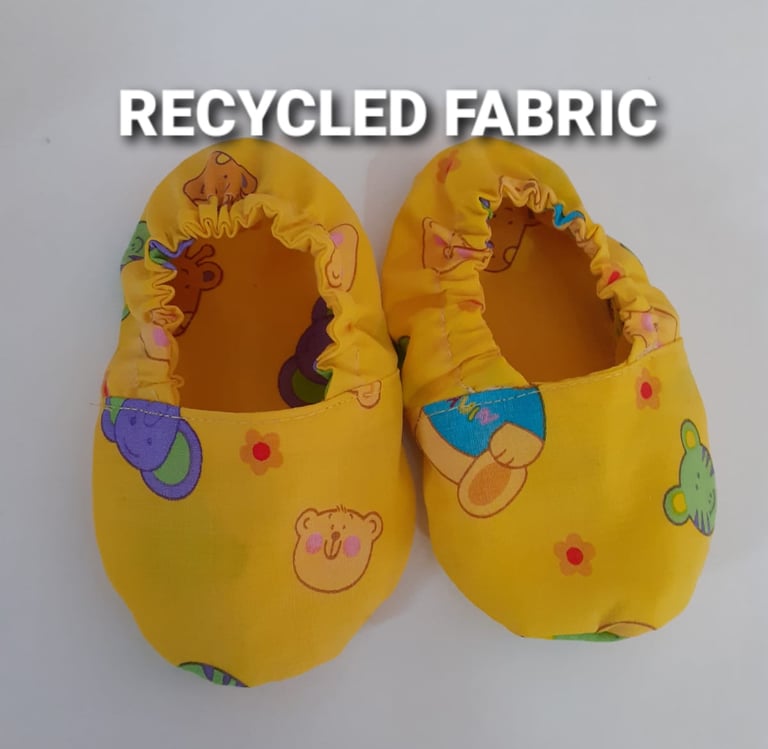 Recycled fabric baby shoes