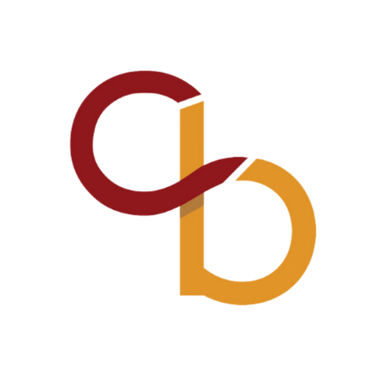 a logo for the CB company