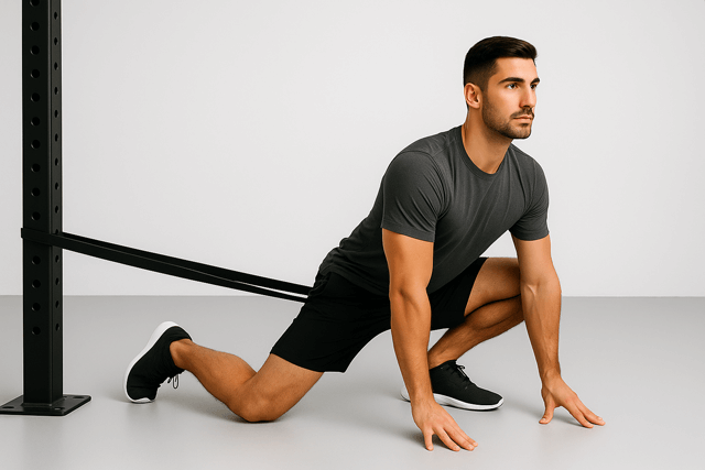 a man in a black shirt and black shorts